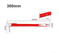 Oniissy Heavy Duty Alloy Steel Nail Removal Pry Bar with Dual Claw Design and Striking Face, Flat Nail Puller Tool for DIY, Furniture Installation, Home Improvement(300mm)