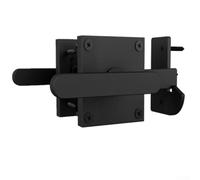 Oniissy Heavy-Duty Aluminum Garden Gate Latch Black Double-Sided Barn Door Lock with Handles Inside Outside for Yard Fence Child Pet Protection(Black)