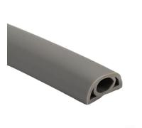 Oniissy Heavy Duty Floor Cable Protector Cover 1M PVC Rubber Trunking for Home Office Gym Exhibition Performance Gallery with D20 D30 Width Options in Yellow White(D20-grey)