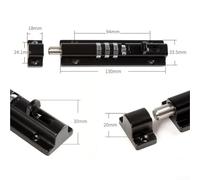 Oniissy Horizontal Door Bolt Lock Sliding Combination Code Security Lock for Gate Garage Cabinet Shed Caravan Stainless Steel Zinc Alloy Weather Resistant Anti-Tamper(Black)