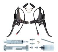 Oniissy Hydraulic Brake Lever for E-For Bike, Aluminum Alloy Power Off Brake Handle with 2/3 Pin Connector, Compatible with Hall Motor and Mineral Oil Hydraulic(2PIN with 10PCS tool)