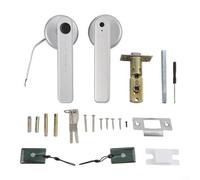 Oniissy Indoor Fingerprint Lock Bedroom Office Password Keyless Entry Door Lock 3-in-1 Methods C-Class Security Zinc Alloy 30-55mm Door Thickness(Silver)