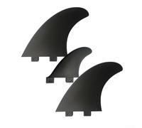 Oniissy Keel Fins for FCS2 Compatible with FCS1 Surfboard Fins Set 3-Pack, Fiberglass Core For + ABS Material, Dual Tabs, High Performance, Black, 138-150mm(FCS1 generation)