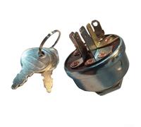Oniissy Lawn Mower Ignition Switch with Keys, Metal Mower Key Switch Assembly, Riding Mower Ignition Part Compatible with OEM 532102972, 532145499, 532158913, Hustler 045898(0)