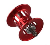 Oniissy Lightweight Fishing Reel Spool for ABU B4 P4 MAX4X MAX4sx MAX4STX, Aluminum Alloy Construction, 1.5-20g Bait Weight Capacity with 170m Line Capacity(red Stainless steel)
