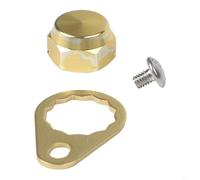 Oniissy M8 Locking Plate Kit for A/D Brand Lure Reel Drum - Reel Conversion Accessories, Oxidized Aluminum Fastener Set with Nut, Lock Plate &(Gold M8 left)