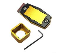 Oniissy Magnetic Billiard Chalk Holder with Belt Clip for Pool and Snooker Cues, Aluminum Alloy Construction for Quick Access and Protection During Game Play(yellow black)