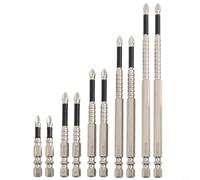 Oniissy Magnetic Screwdriver Bit Set 10pcs Cross Head Alloy Steel Anti-Slip Long PH2 Bits 50mm 70mm 90mm 120mm 150mm 1/4 Hex Shank For Electric Drill Screwdriver Hand Tools