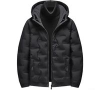 Oniissy Men's Winter Jacket Quilted Jacket,Men's Quilted Puffer Jacket With Hoodie,For Outdoor Winters,Warmth Meets Style,Winter Warm,Casual Puffer Thick (3XL Black)