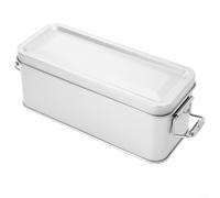 Oniissy Metal Storage Tins Tinplate Box for Tea Cookies & More Rectangular with Lids, Tinplate Box for Storage Metal Tins for Cookies Snowflake Pastries and Tea (S)