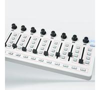 Oniissy MIDI Controlle Mixing Console with 43 Buttons 8 Knobs 8 Push Buttons BT Connection Battery/Type-C Power Supply USB MIDI Controller Mixer for Most Electroacoustic Instruments