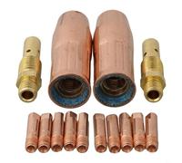 Oniissy MIG Welding Consumables Kit 14pcs 0.035in Tips Gas Diffuser and Nozzle Set Compatible with Tweco 100L Welding Torch Accessories for for CNC Metalworking