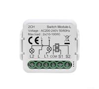 Oniissy Mini DIY For Tuya For ZigBee Smart Light Switch Module, Wireless Scheduled Remote Control, Voice Control, Group Control Function Dual-control Support(1CH)