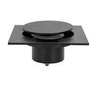 Oniissy Modern Black Floor Drain Square Shower Drain Cover With Spring Design Anti-Odor Bathroom Sink Strainer For Shower Room Garage 10x10cm