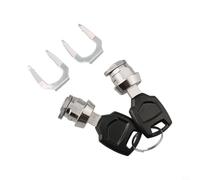 Oniissy Motorcycle Lock Cylinder Core Metal Security Box Case Lock Set with 2 Keys for Storage Trunk Replacement General Vehicle Installation Black Silver