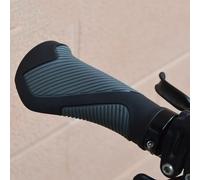 Oniissy Mountain and Road Handlebar Grips with Ergonomic Sponge Design for Shock Absorption and Anti-Slip Comfort, Alloy Lock-Rings, 130mm Size, Black or Red(Red)