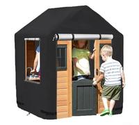 Oniissy Playhouse Cover for Outdoor Use Waterproof and UV Resistant Kids Wooden Playhouse Cover 420D Silver Coated Protection for Rain, Sun, Dust Secure Fit with(B)