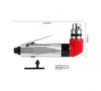 Oniissy Pneumatic Right Angle Air Drill with 1.5-10mm Chuck, 1800RPM High Speed at 90PSI for Drilling in Tight Spaces, Lightweight Alloy Body with 1/4-Inch