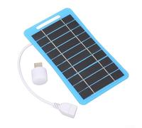 Oniissy Portable Solar Panel Charger 5W 5V USB Output Mobile Power Bank Waterproof Polysilicon Cell Phone Charging Device for Outdoor Travel Camping