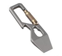 Oniissy Portable Ti Carabiner for Keys, Multi-Tool with Bottle Opener, Can Opener and Wrench Function - Lightweight Camping and Hiking Essential, 60 x 15 x 4 mm,