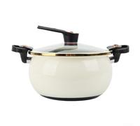 Oniissy Pressure Pot 8L Enameled For Home Cooking With Large Capacity And Double Ear Design Facilitating Handling And Serving(white)
