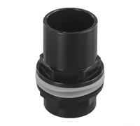 Oniissy PVC Threaded Tank Connector Through Wall Mounting Fish Pond Filter Pipe System With Gasket Fitting For Koi Pond Aquarium Water Flow Setup(40mm)
