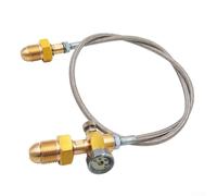Oniissy Refill Station Transfer Adapter Hose for BS 341 No. 3 Argon Cylinders, Easily refill your Argon cylinders with our/8 stainless steel for BRAIDED hose(Style 4)