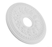 Oniissy Round PU Ceiling Medallion Light Cover Decorative Base for Ceiling Fan Lamp Fixtures Home Improvement Building Hardware 26cm 35cm White No Drilling Installation(26cm)