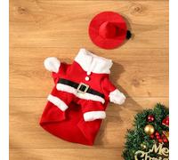 Oniissy Santa Baby Goose Outfit for 23" Porch Goose Statue, Red and White Fleece Holiday Costume with Toy Sack, Polyester Christmas Garden Decor for Indoor or Outdoor(Christmas Dresses)