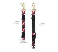 Oniissy Scuba Diving Lanyard with Brass Buckle, Nylon Webbing Quick Release Tether for BCD D-For Ring or Waist Belt, 360° Swivel Hook, Adjustable 330-390 mm