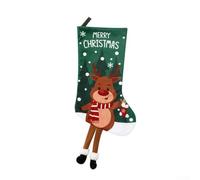 Oniissy Set Of 4 Christmas Socks Made From Velvet Material, Featuring Large Openings And Strong Hanging Straps, For Holding Candy And Small Holiday Items(reindeer 4pc)