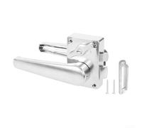 Oniissy Silver Zinc Alloy Door Lock with Backlock for Bathroom Toilet Door, RV Caravan and Yacht Interior Lever Handle Latch, Fits External Opening Doors