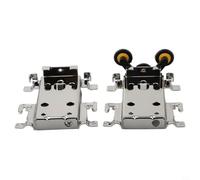 Oniissy Sliding Door Roller Wheel Kit, Cabinet Hardware Side Mounted Upper Lower Pulley System For Wardrobe Wooden Door Replacement Parts(1 Set)