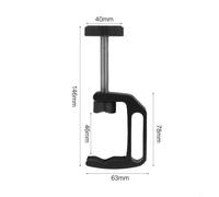 Oniissy Small C-Type Clamp Adjustable Aluminium Alloy Table Clamp with Screw Rod and Anti-Slip Pad for Woodworking Metalworking Welding DIY Home Repairs and Workshop(1PCS)