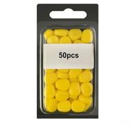 Oniissy Soft Plastic Lures for Freshwater Fishing, 50Pcs Artificial Silicone Bait with Self-Contained Fragrance, Submersible and Floating Types, Yellow/Red, 1cm, 0.3g(Yellow)
