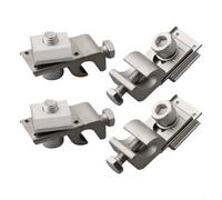 Oniissy Solar Panel Grounding Lug Clamp for Photovoltaic Mounting Rail Systems, Nickel-Plated Aluminum Ground Connector Fits Roof, Floor, Carport, C/U/H Steel Beams,(4pcs)