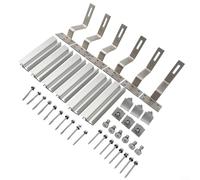 Oniissy Solar Panel Mounting Rail System with Aluminum Alloy Brackets and Roof Hooks for Brick Roof Installation, Compatible with Most Frame Modules on The Market(Set 2(for 30mm))