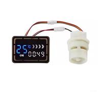 Oniissy Square Digital Display Shower Thermometer with Water Flow Motor Generator, Real- Measurement, ABS Material, LED Screen, High Brightness, No(BJL2629)