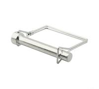 Oniissy Square Lock Pin Carbon Steel D-Pin Spring Lock Pins for Trailer Hitch Receiver Farm Lawn Garden Equipment 12mm Diameter 80mm 100mm Length 4 Pack Silver(12*80)