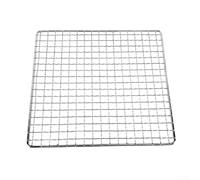 Oniissy Stainless Steel BBQ Grid for Camping and Outdoor Use, Square Barbecue Grill Net, 304 Stainless Steel Mesh, Even Heating, No Food Leakage, Compatible with(40×30)
