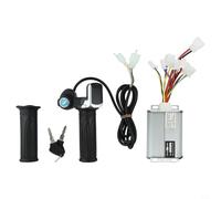 Oniissy Steel Controller&Throttle Throttle 1pc 24-48V About 500g Black+Silver Brushed, Electric Scooter E-Bike Brush Motor Speed Controller Throttle Grip Mobility Cart(48V1000W)