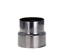 Oniissy Stove Pipe Reducer Ø80mm/Ø60mm, Stainless Steel Heat Resistant Coating Chimney Pipe Reducer, Flue Adapter Joiner, Chimney Connection Pipe Reduction