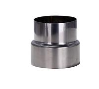 Oniissy Stove Pipe Reducer Ø80mm/Ø70mm, Stainless Steel Heat Resistant Coating Chimney Pipe Reducer, Flue Adapter Joiner, Chimney Connection Pipe Reduction