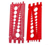Oniissy Thread Gauge Tool for Metric and Imperial Bolts Screws and Drill Bits, Plastic Measuring Device for Diameter Pitch and Length from 3mm to 22mm and #4 to 1(red)