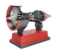 Oniissy TR900 super turbofan engine 12cm electric shock absorber motor function,Adjustable Speed Aircraft Engine Turbojet Engine Model(Red)