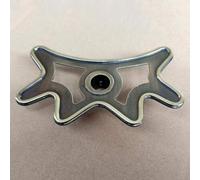 Oniissy Transparent Acrylic Billiard Cue Bridge Head Holder with Rubber Gasket and 7 Angle Positions for Pool Snooker Cues, Fits Most Standard Pool Cues