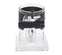 Oniissy Transparent Router Base with Adjustable Gears and Screws for Woodworking Trimming and Milling, Compatible with RT0701C/WU601 Electric Trimmer Machines
