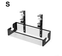 Oniissy Under Desk Cable Management Tray Wire Organiser Clamp Mount Cable Tidy Box No Drill Installation Carbon Steel Desk Accessory for Home Office Workspace(S-Black)