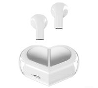 Oniissy Unique Heart-shaped Wireless Earphones for Women - Perfect for Couples,Heart Shaped Wireless Headphones, Cute Wireless Earbuds(white)