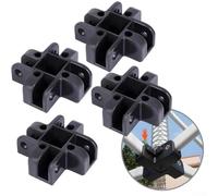 Oniissy -up Canopy Center Connector 4-Way Plastic for 34x34mm Tubes, Fits Gazebo Tent and Awning Structures, 4-Pack Black(Upper Four Forks)